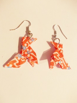 Boucles d'oreilles origami