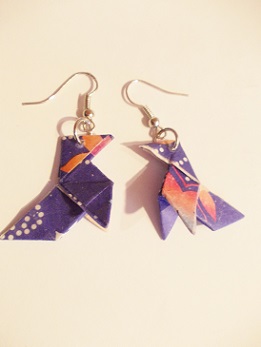 Boucles d'oreilles origami